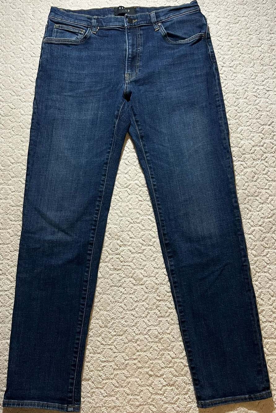 DSTLD Los Angeles Men's Slim Dark Wash Jeans 34x32